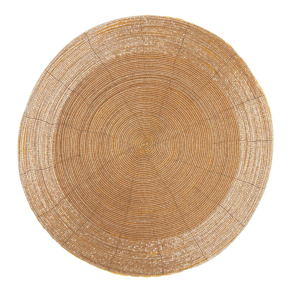 SHINE ON Prostírání s perlami 35 cm - zlatá