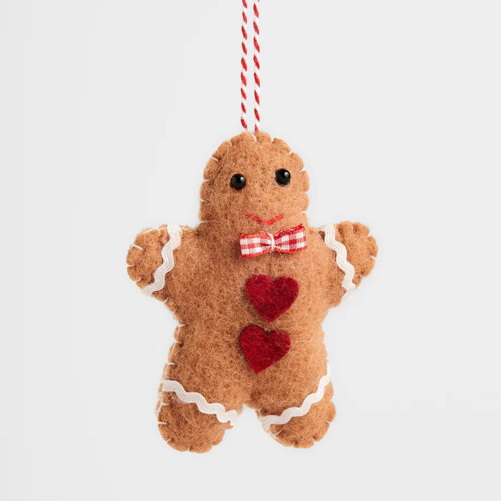 Fotografie HOME & YOU Závěsná dekorace perníkový panáček 10 cm