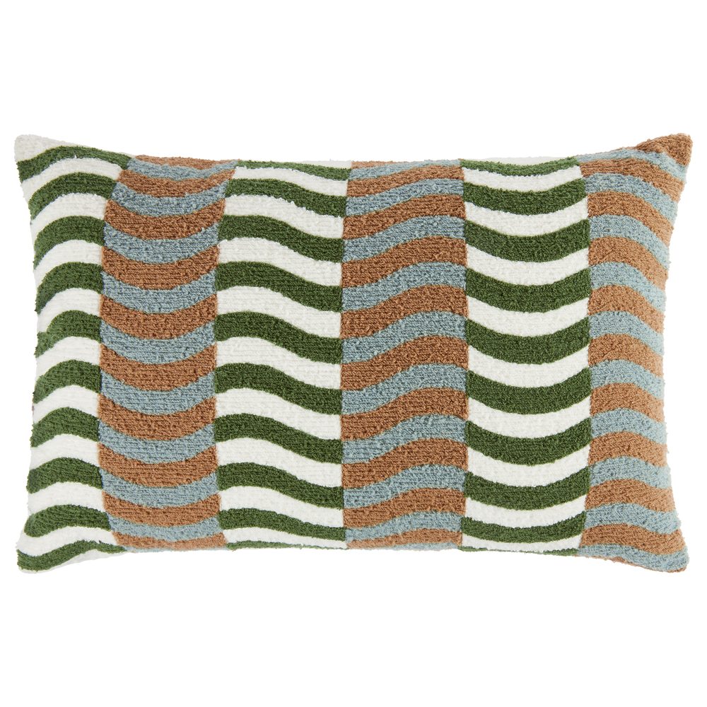 RETRO RHYTHM Polštář 40 x 60 cm - zelená