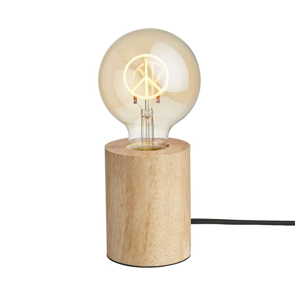 Fotografie STILO Stolní lampa dřevěná kulatá 11 cm
