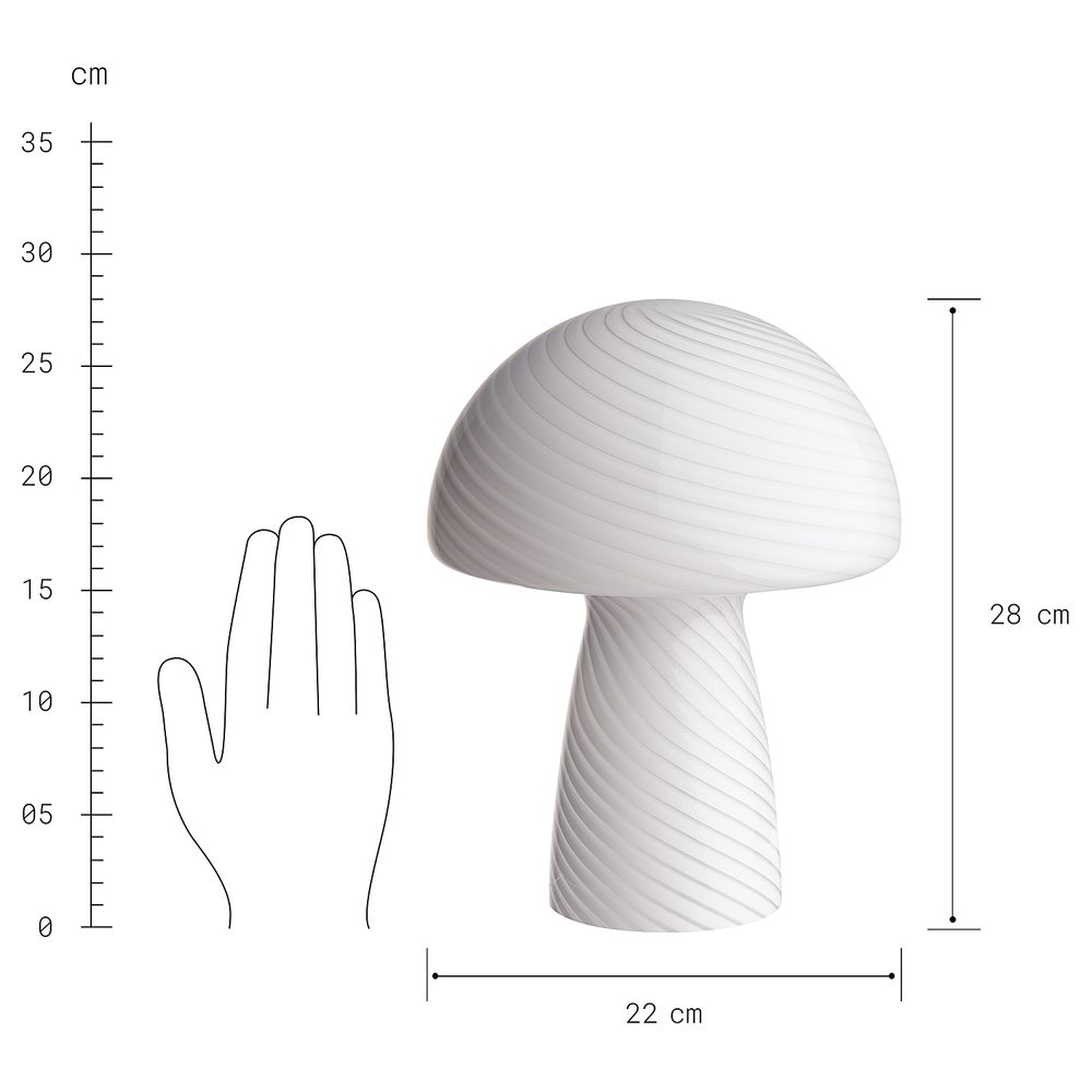FUNGI TOWN Stolní lampa - bílá (obrázek 12)