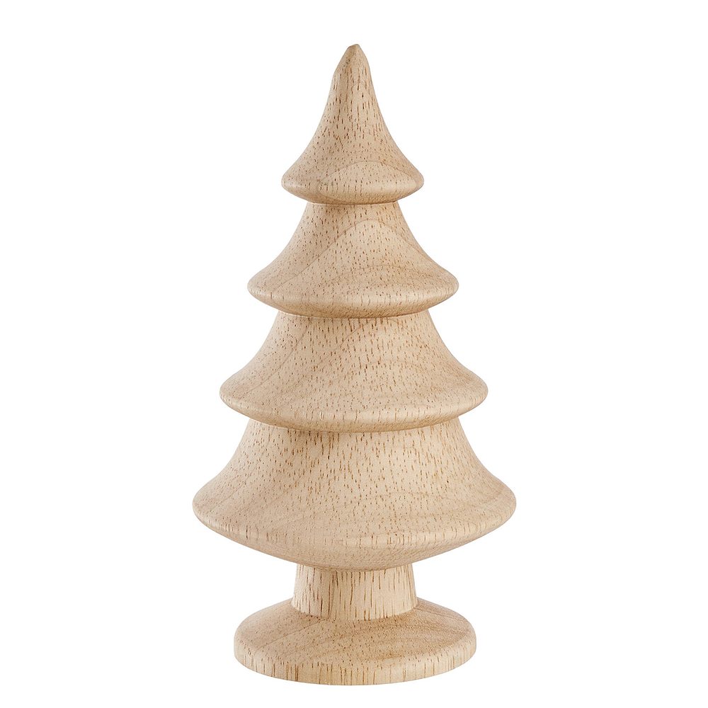 WHITE OAK Dřevěná dekorační jedle 18 cm