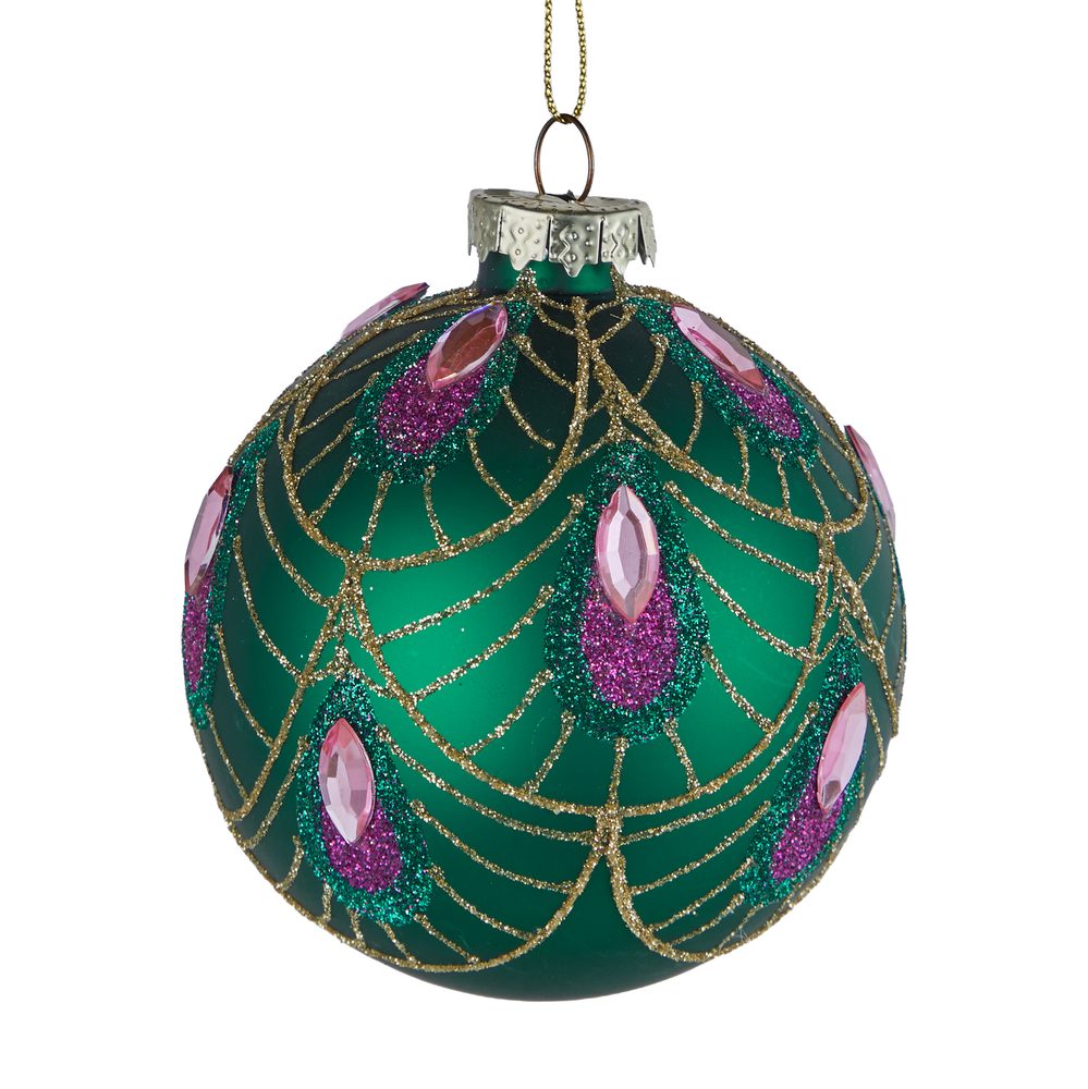 HANG ON Koule "Jolly & Bright" 8 cm - zelená