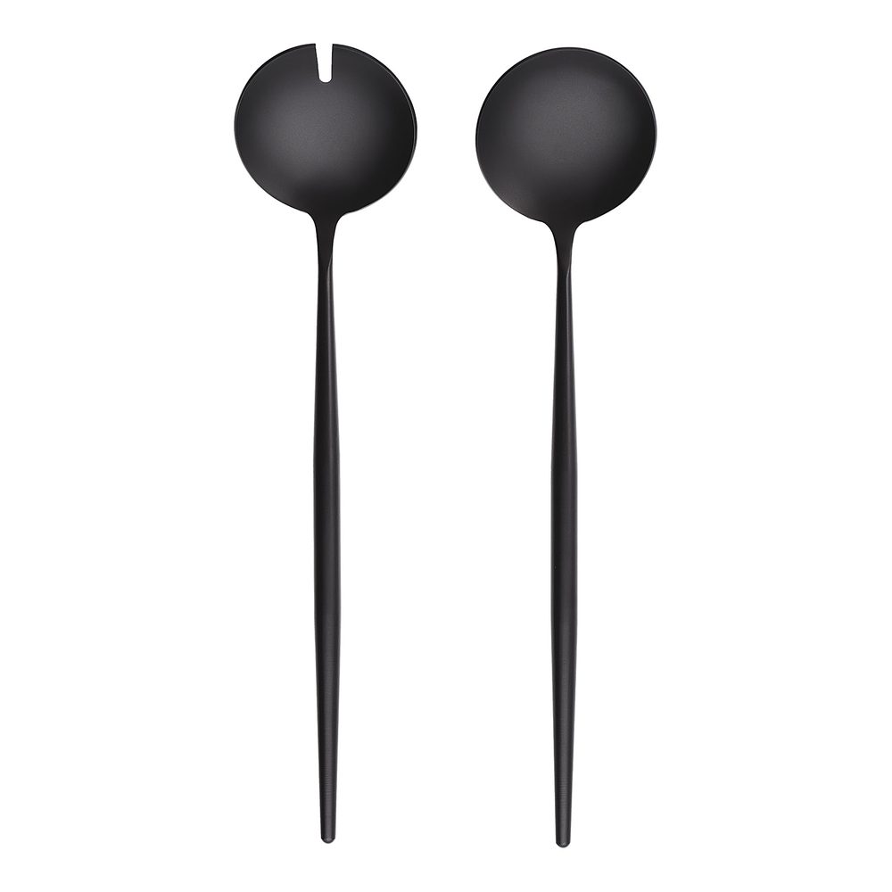 STILETTO Salátový příbor set 2 ks - černá