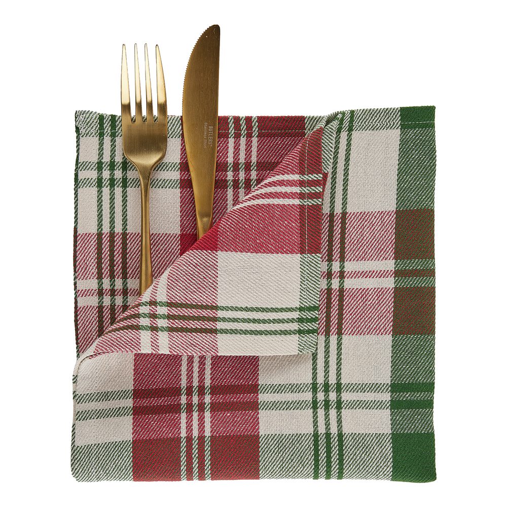 HIGHLANDS Ubrousek 42 x 42 cm - červená/zelená