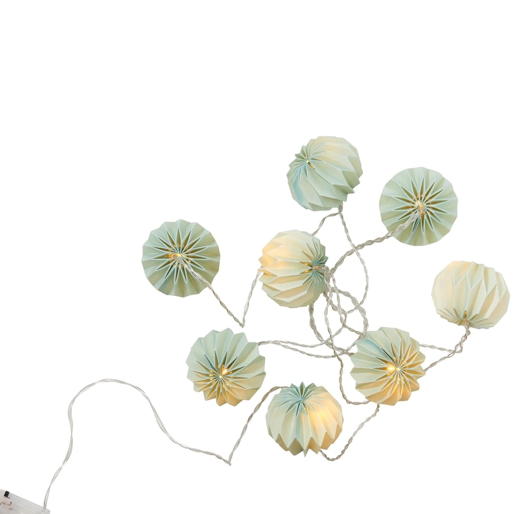 HANAMI Lampióny 8 LED světel - modrozelená