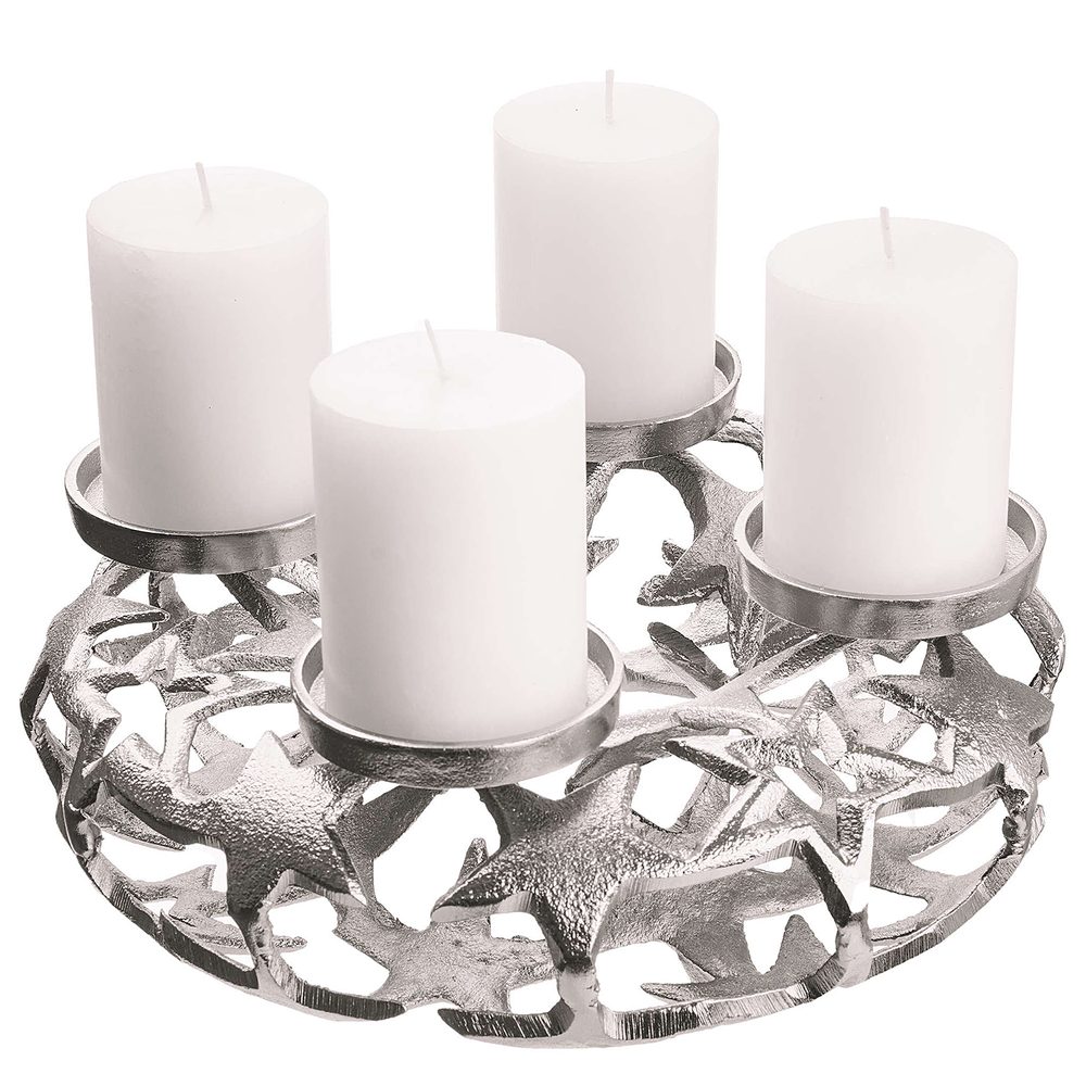 Adventní věnec hvězda 30 cm - stříbrná