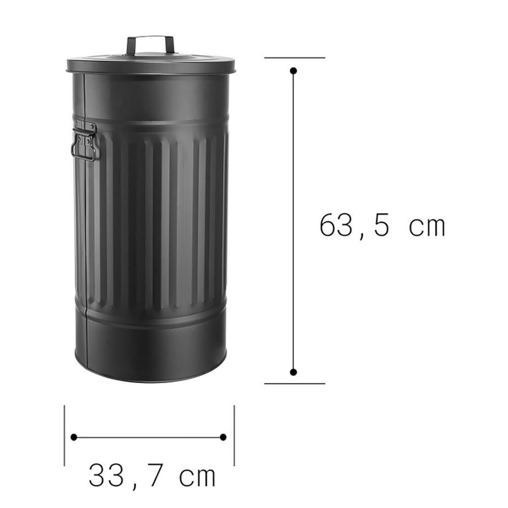 ZINC Odpadkový koš "Oskar" 40 l - černá (obrázek 6)