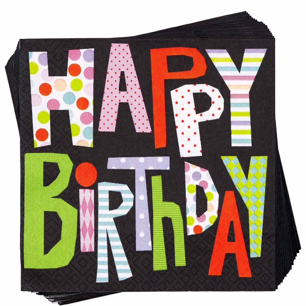 APRÉS Papírové ubrousky "Happy Birthday"