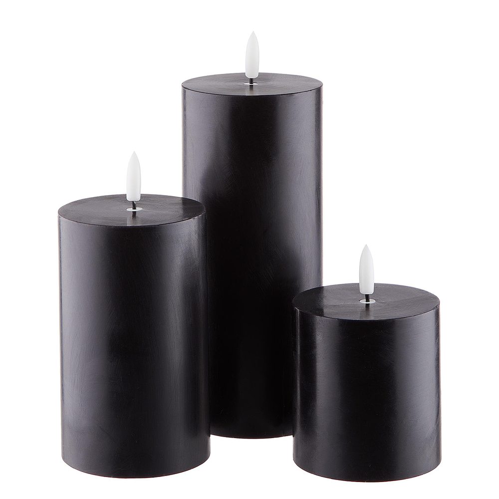 NORDIC LIGHT LED Svíčky 3 ks - černá (obrázek 6)