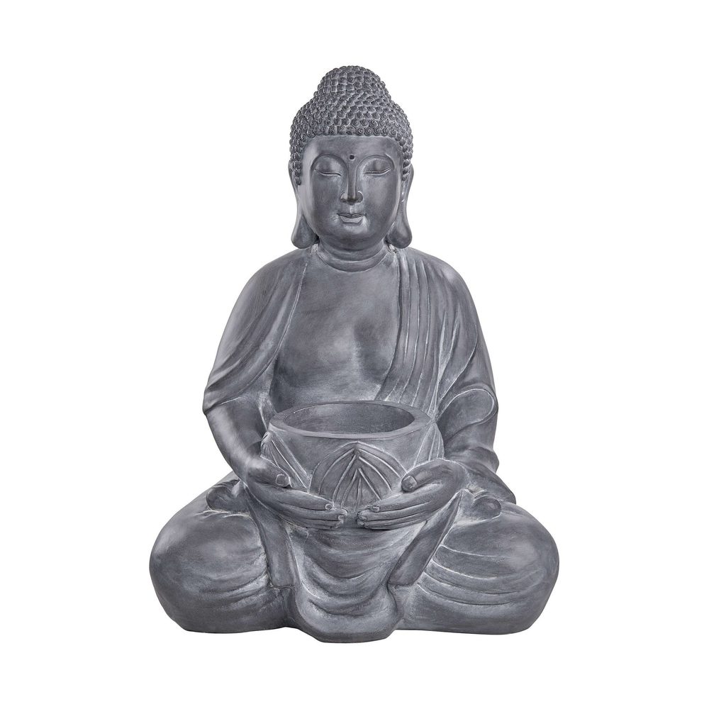 BUDDHA Soška Buddhy se svícnem 68 cm