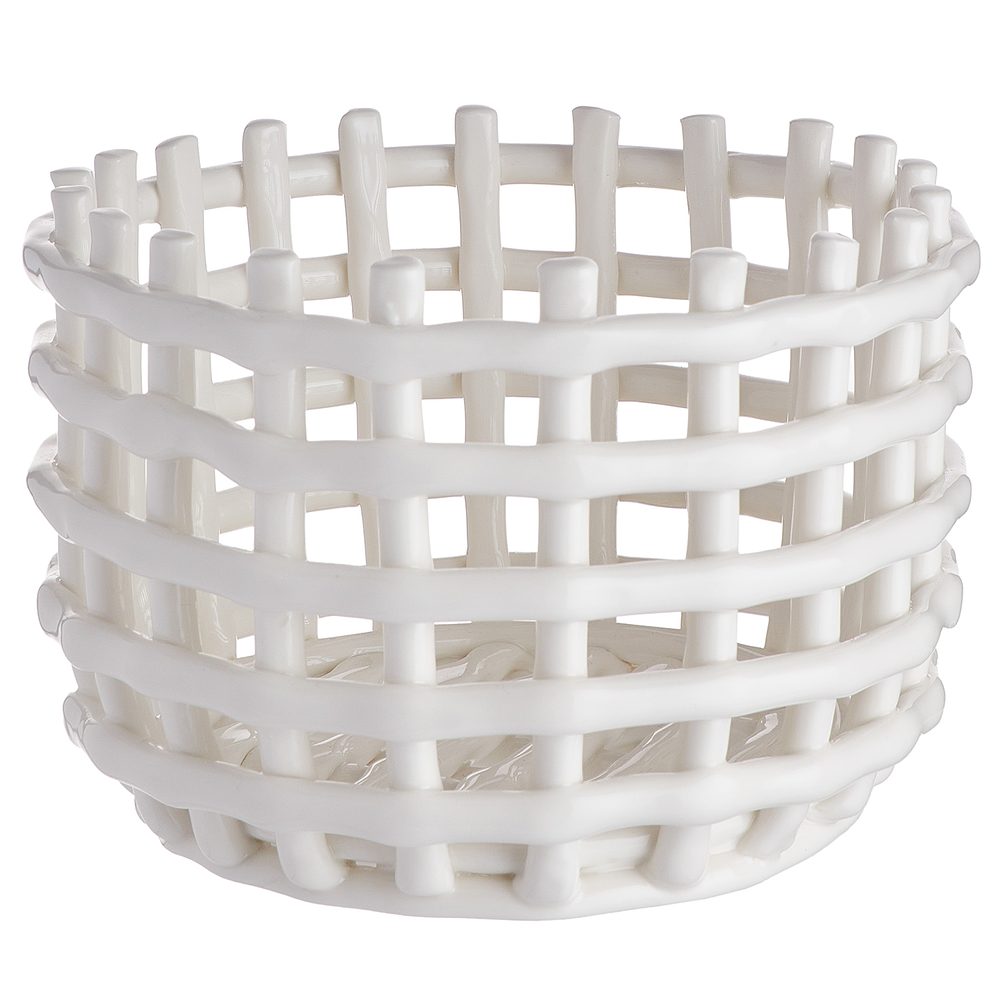 Fotografie CRAFT Keramický košík 16 cm - krémová