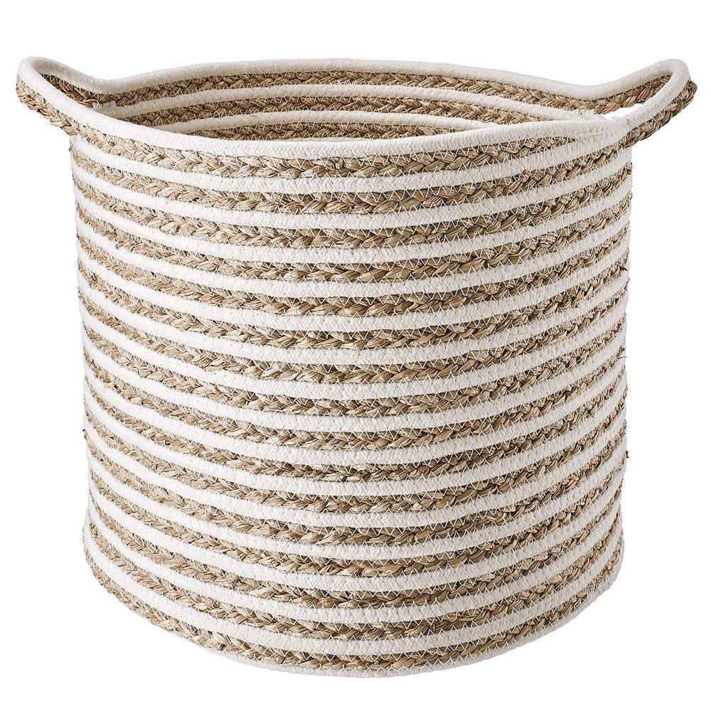 COTTON BRAID Úložný koš pruhovaný velký