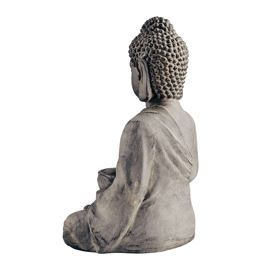 BUDDHA Socha sedícího Buddhy s táckem na svíčku (obrázek 6)