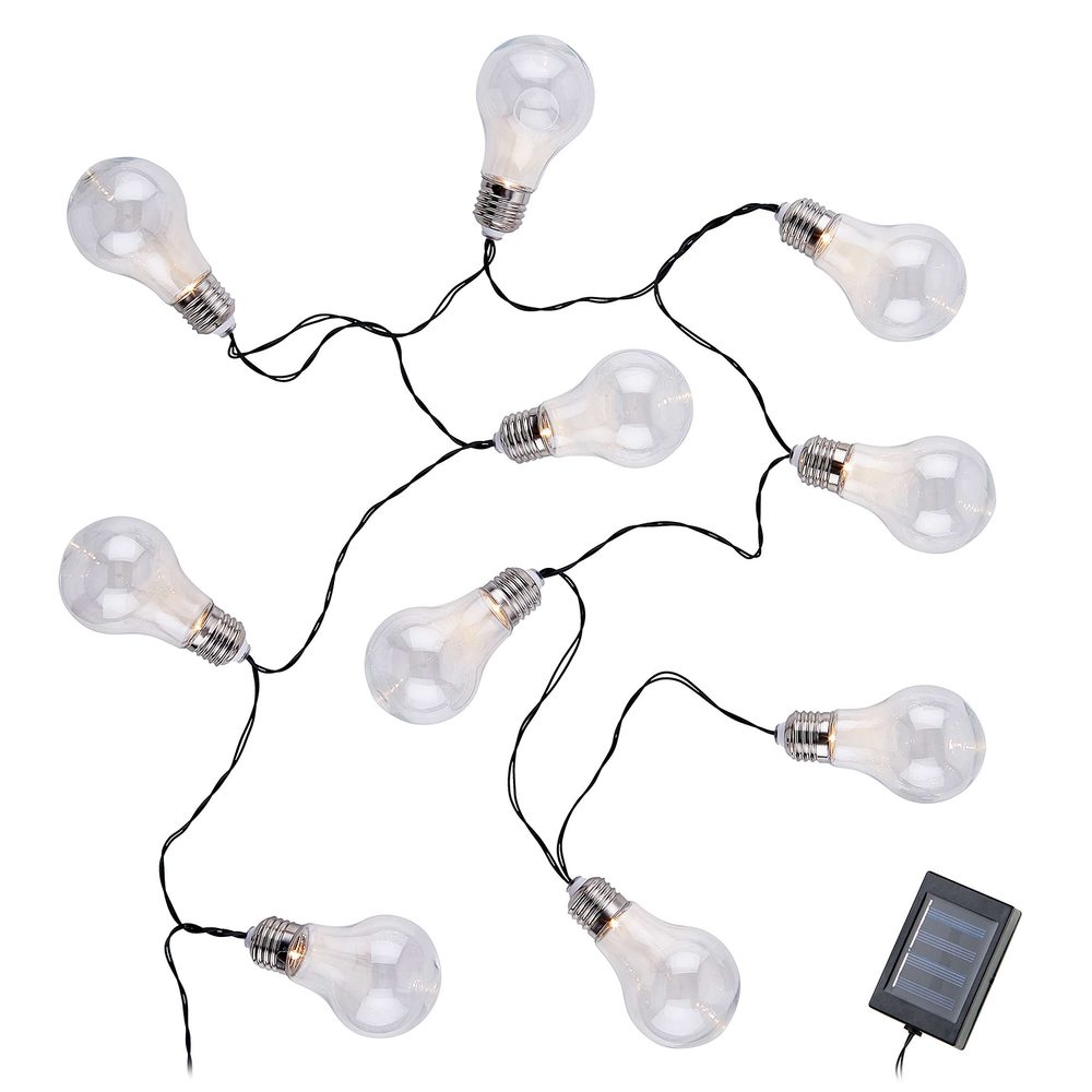 SUNLIGHT Solární světelný řetěz žárovky - čirá