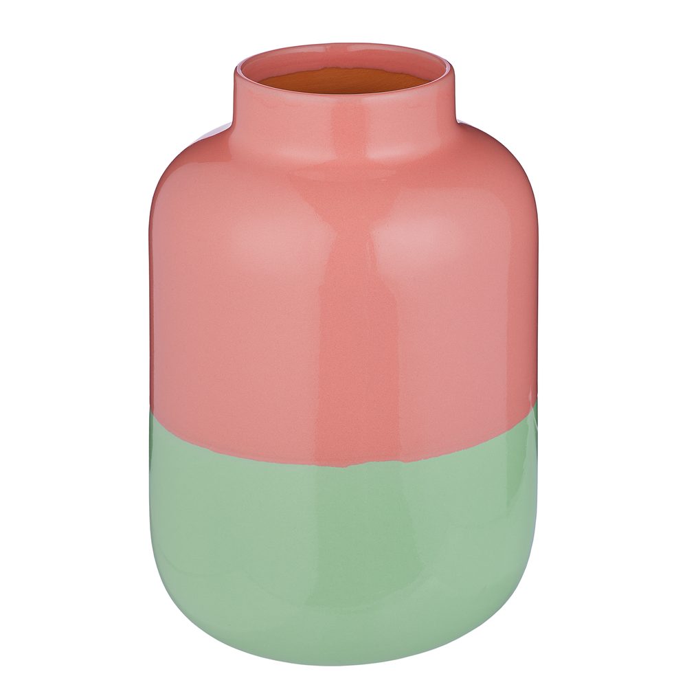 TWO TONE Váza 22 cm - růžová/šalvějová