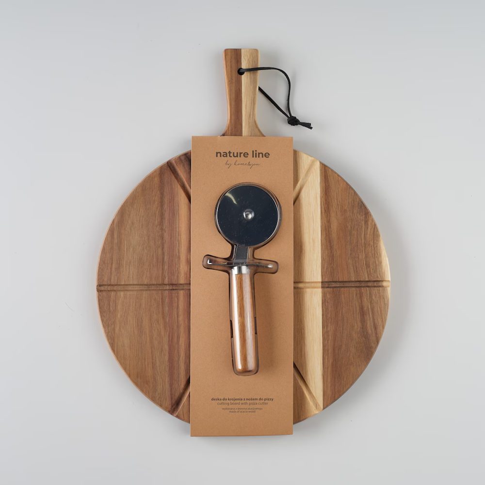 HOME & YOU Prkénko s nožem na pizzu 42 cm