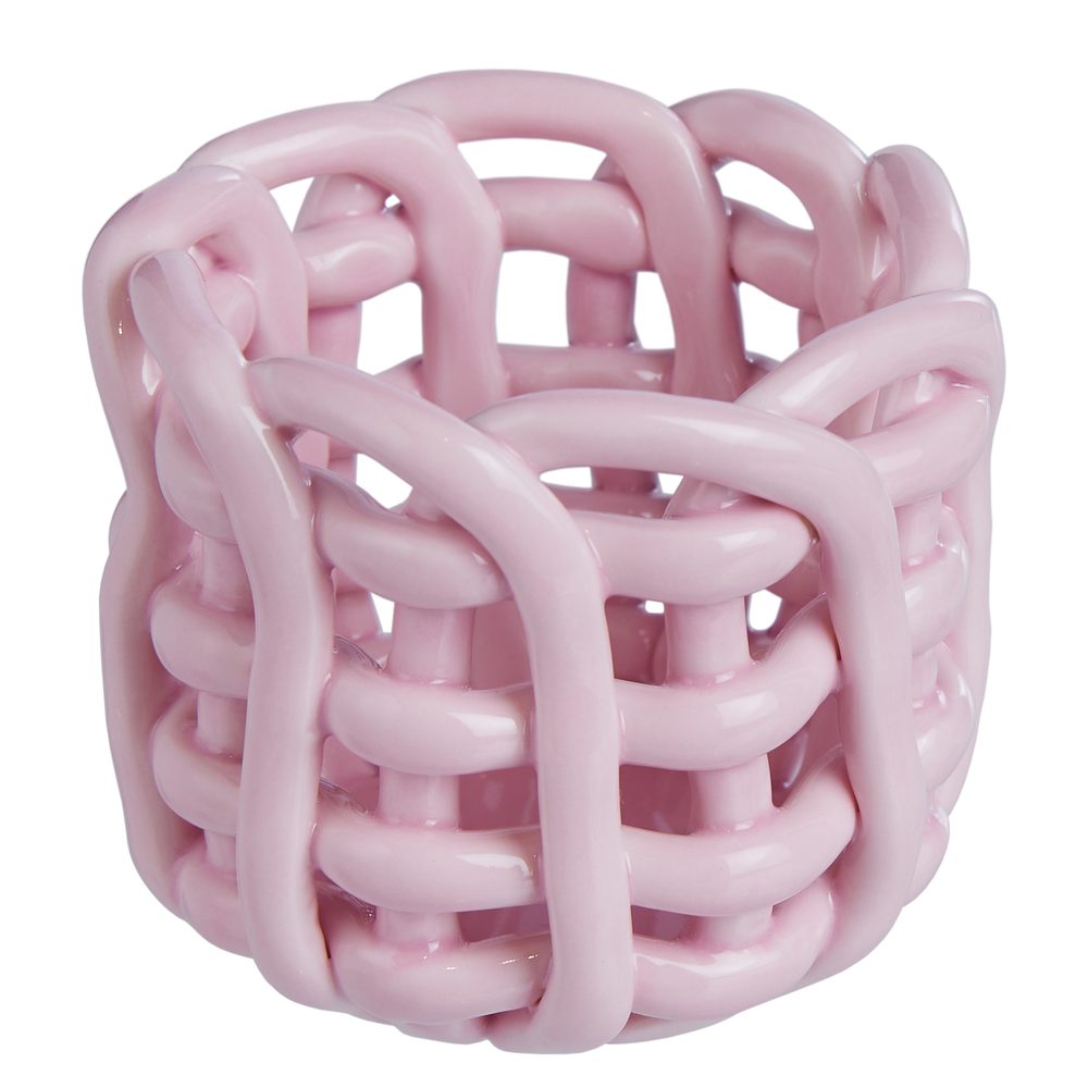 LITTLE CRAFT Svícen na čajovou svíčku 6 cm - sv.růžová