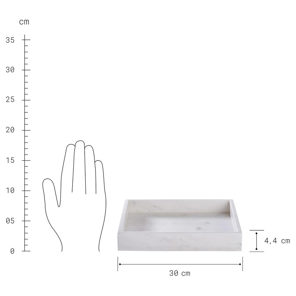 MARBLE Mramorový tác - bílá (obrázek 8)