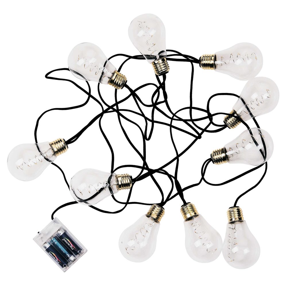 BULB LIGHTS Světelný řetěz žárovky 10 světel - černá (obrázek 4)