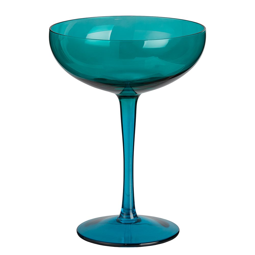 SICILIA Sklenice na šampaňské 300 ml - zelená/modrá