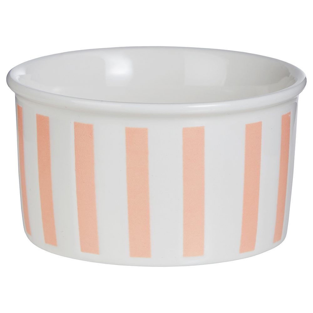 GELATO Pohár na zmrzlinu pruhy 120 ml - bílá/sv. oranžová