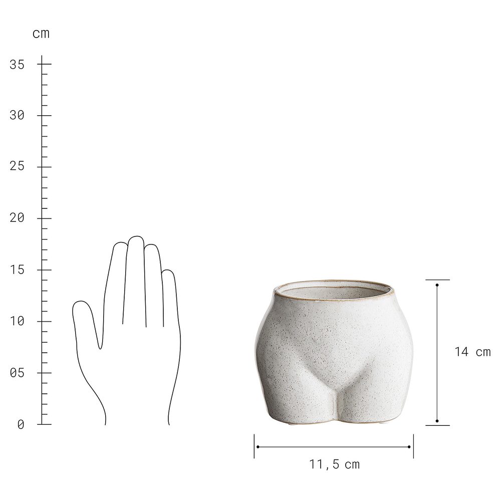 BOTTY Květináč 10 cm - béžová (obrázek 5)