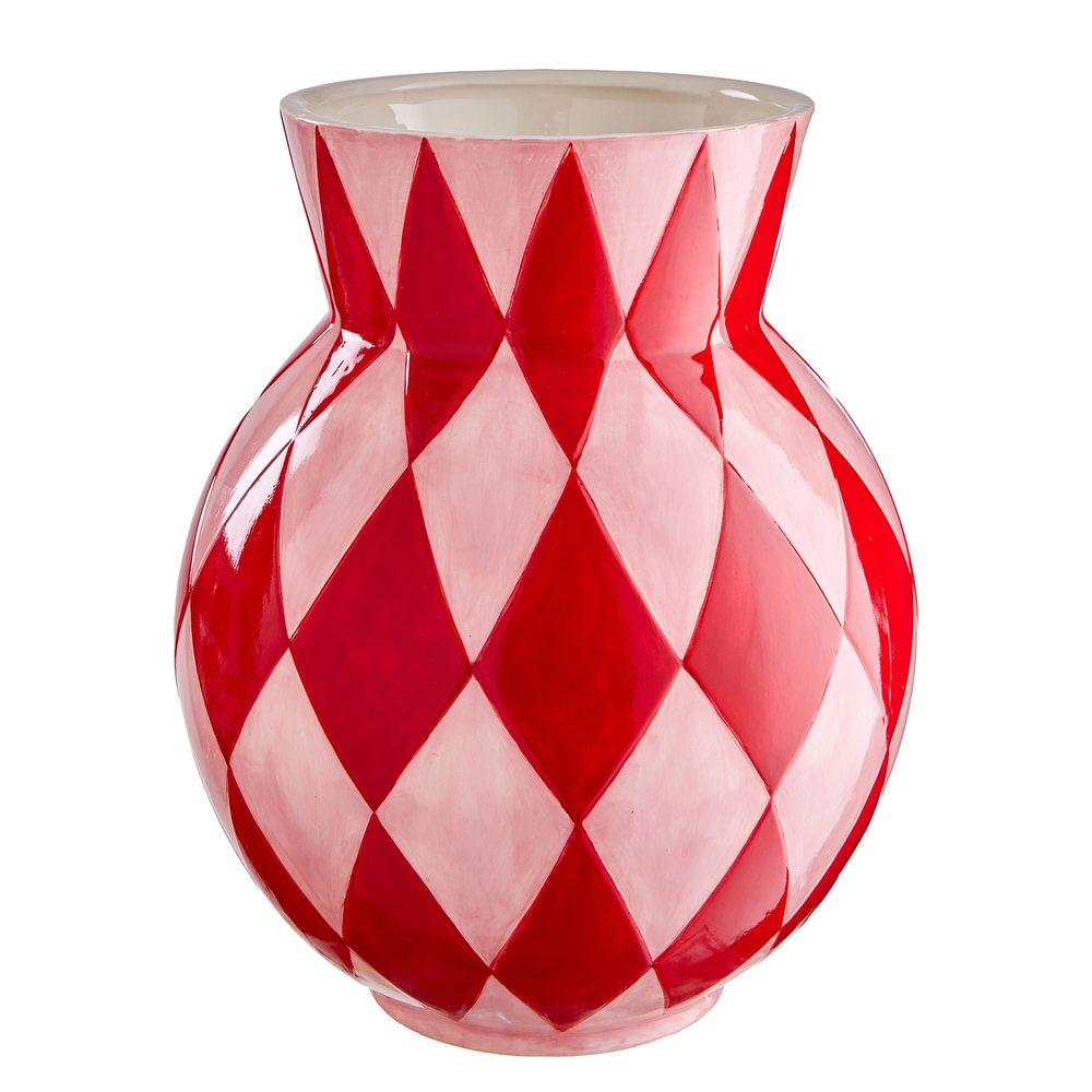 HOLY MOLY Váza 32 cm - červená/růžová