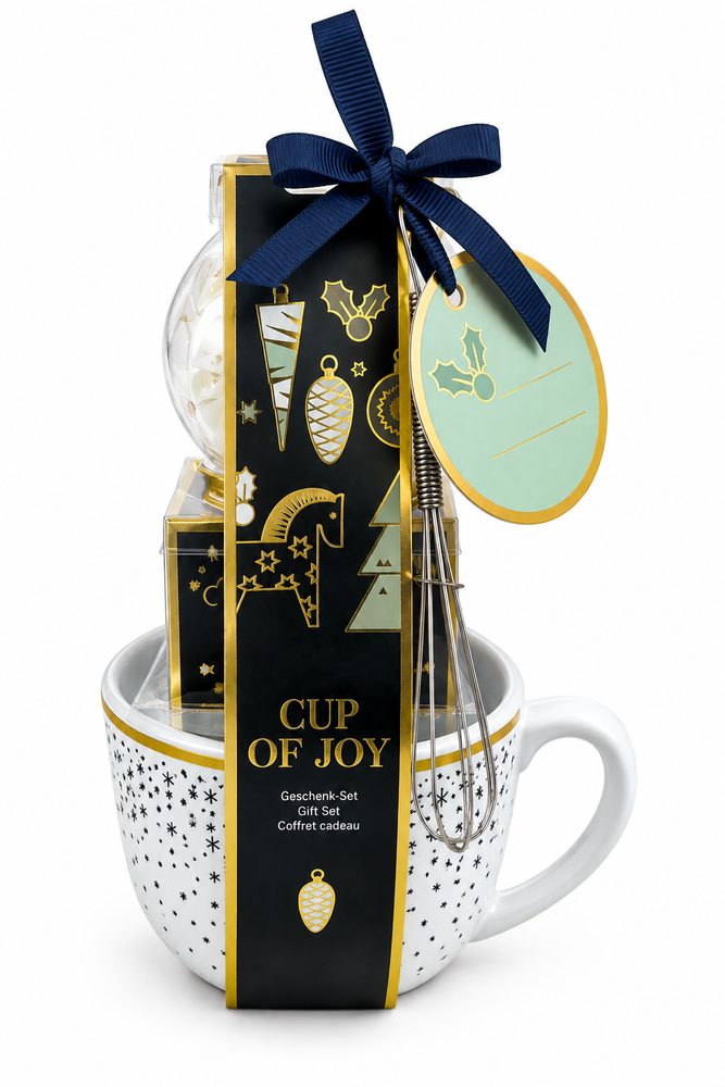 CUP OF JOY Velký hrnek s čokoládou - modrá