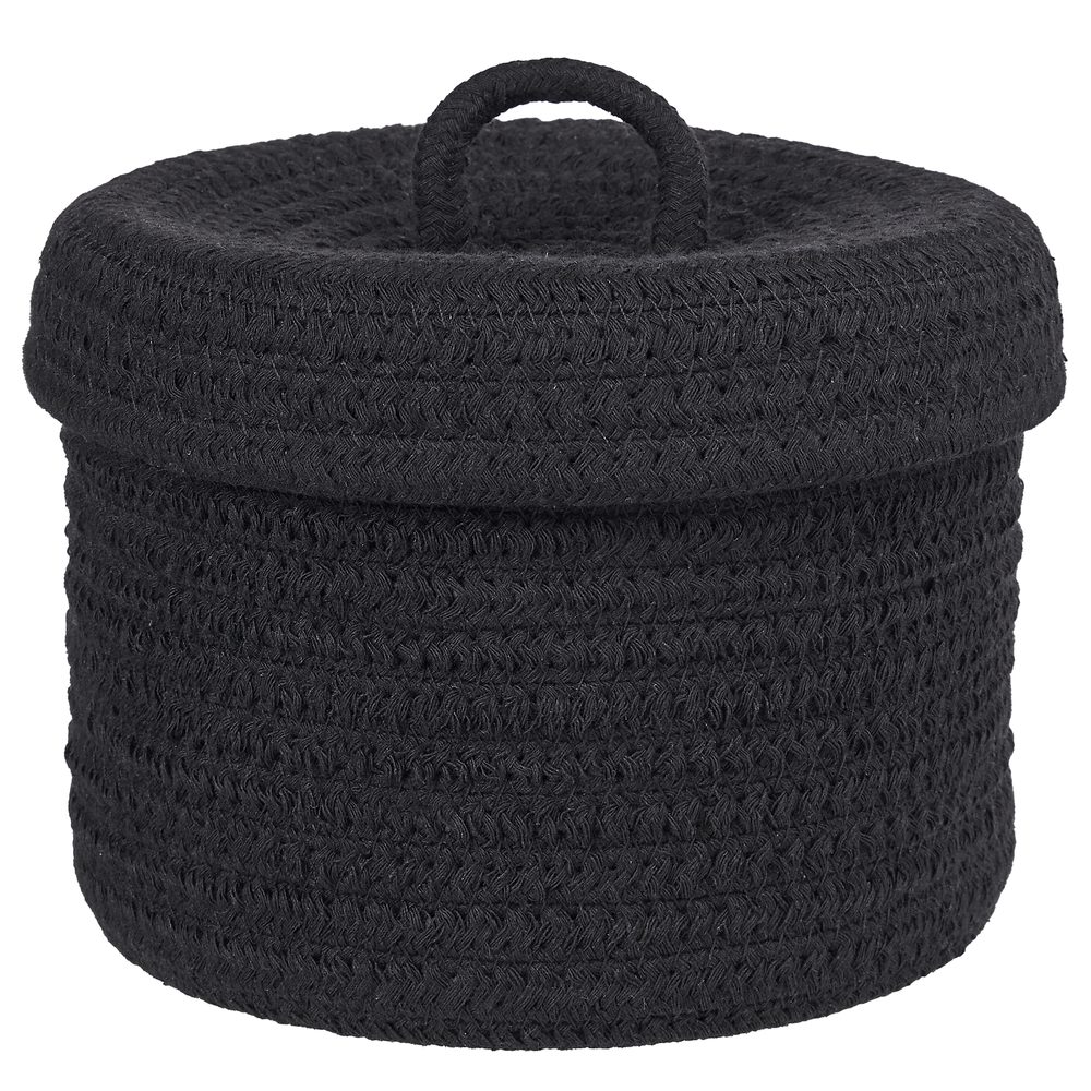 SET UP Koš kulatý s víkem malý - černá