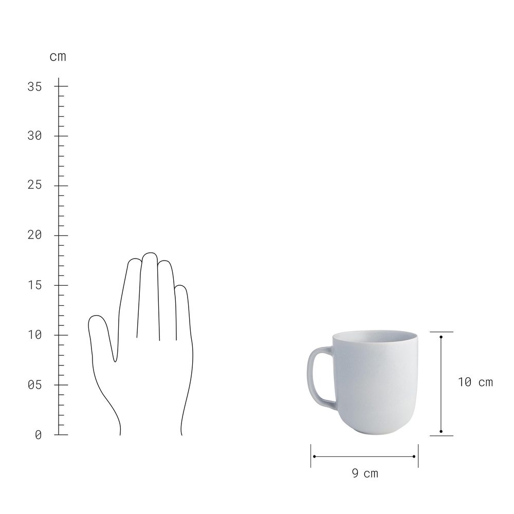 CASA NOVA Sada hrnků 400 ml set 4 ks - šedá (obrázek 5)