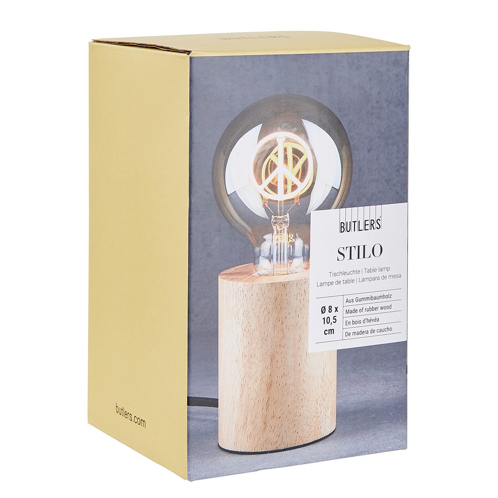 STILO Stolní lampa dřevěná kulatá 11 cm (obrázek 7)