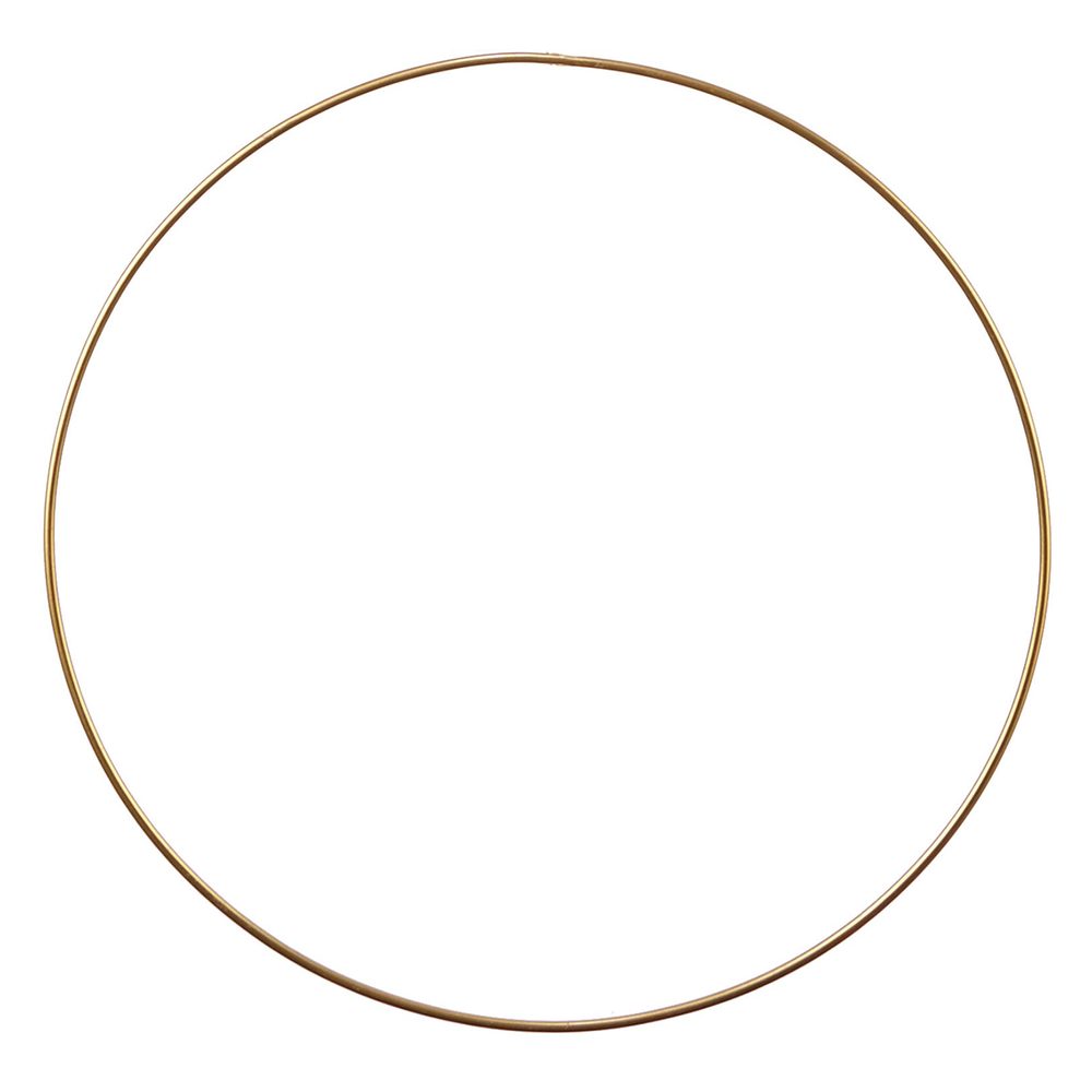 Fotografie LUNA Dekorační kruh 30 cm - zlatá