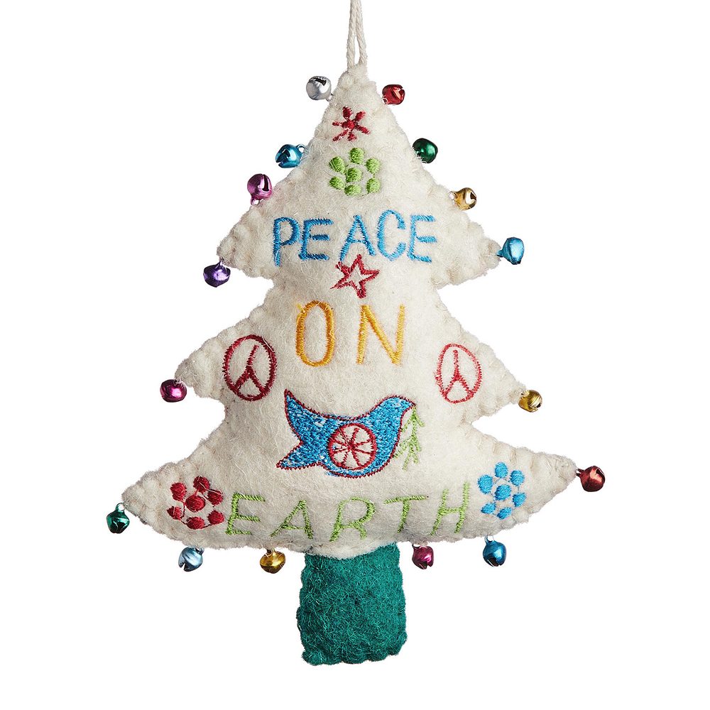 PEACE ON EARTH Ozdoba filcová
