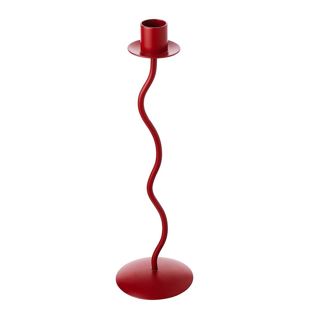 HIGHLIGHT Svícen na dlouhou svíčku 30 cm - tm. červená