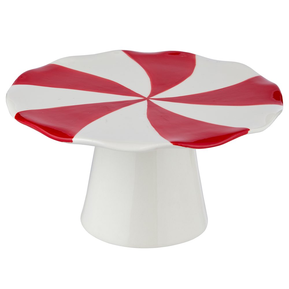 HOLY MOLY Podnos s podstavcem 20 cm - červená/bílá