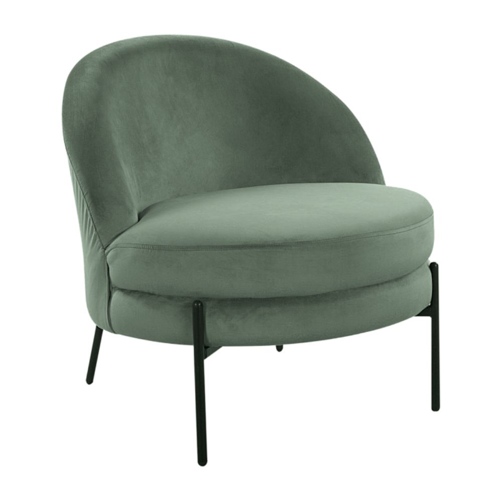 Fotografie GALET Sametové křeslo - mátová