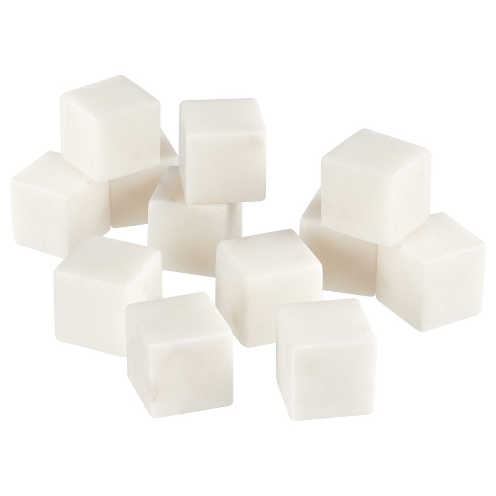 Levně MARBLE Chladící kostky 12 ks - bílá
