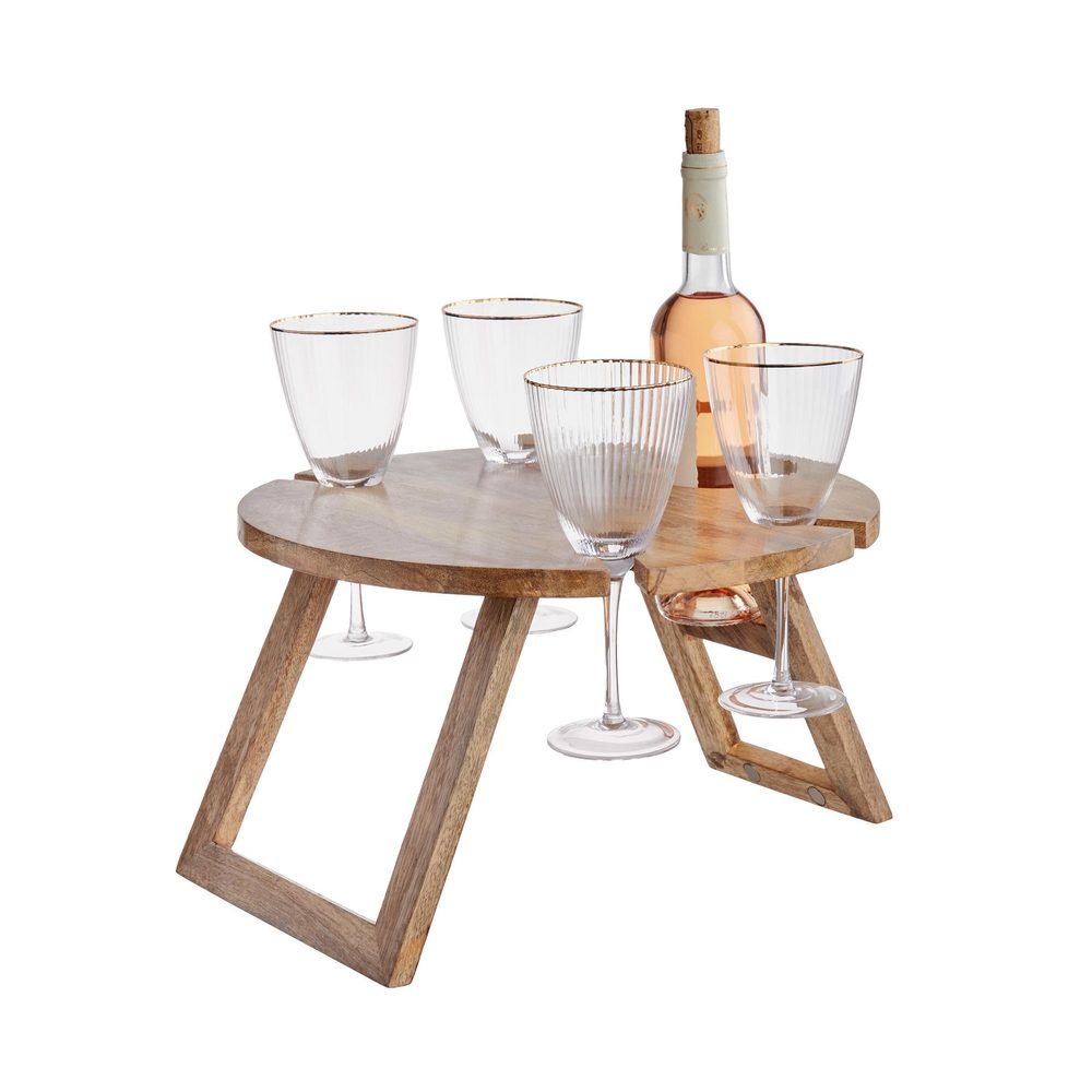 CHIN CHIN Piknikový stolek s držáky na sklenice 40 cm