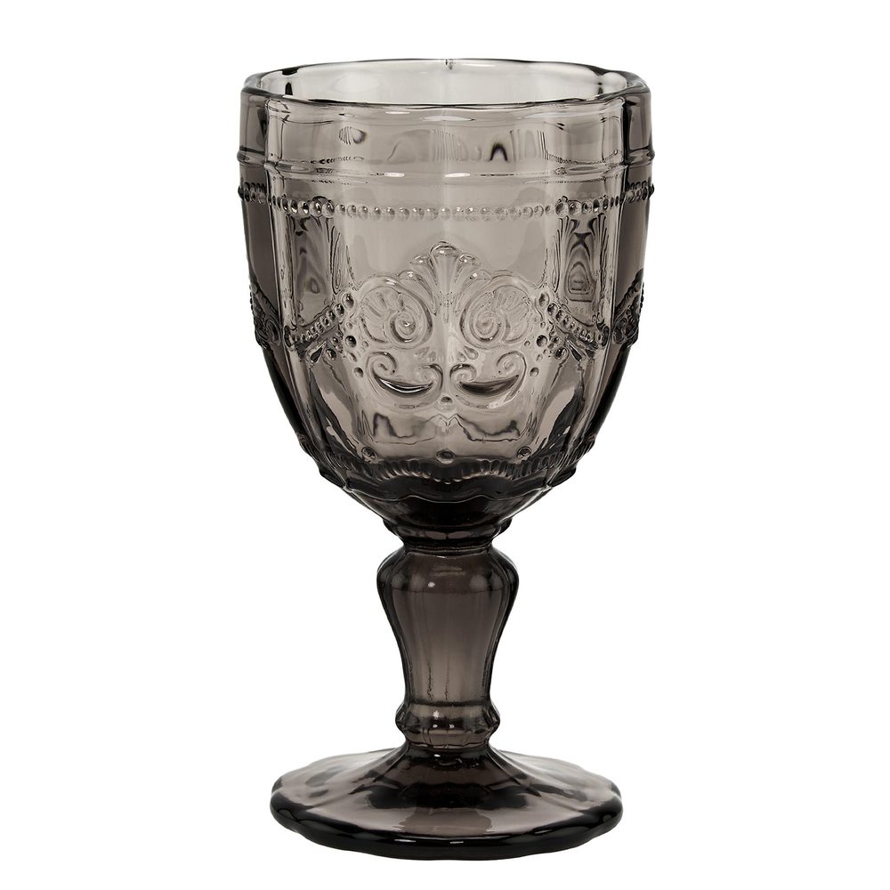 VICTORIAN Sklenice na stopce 230 ml - šedá