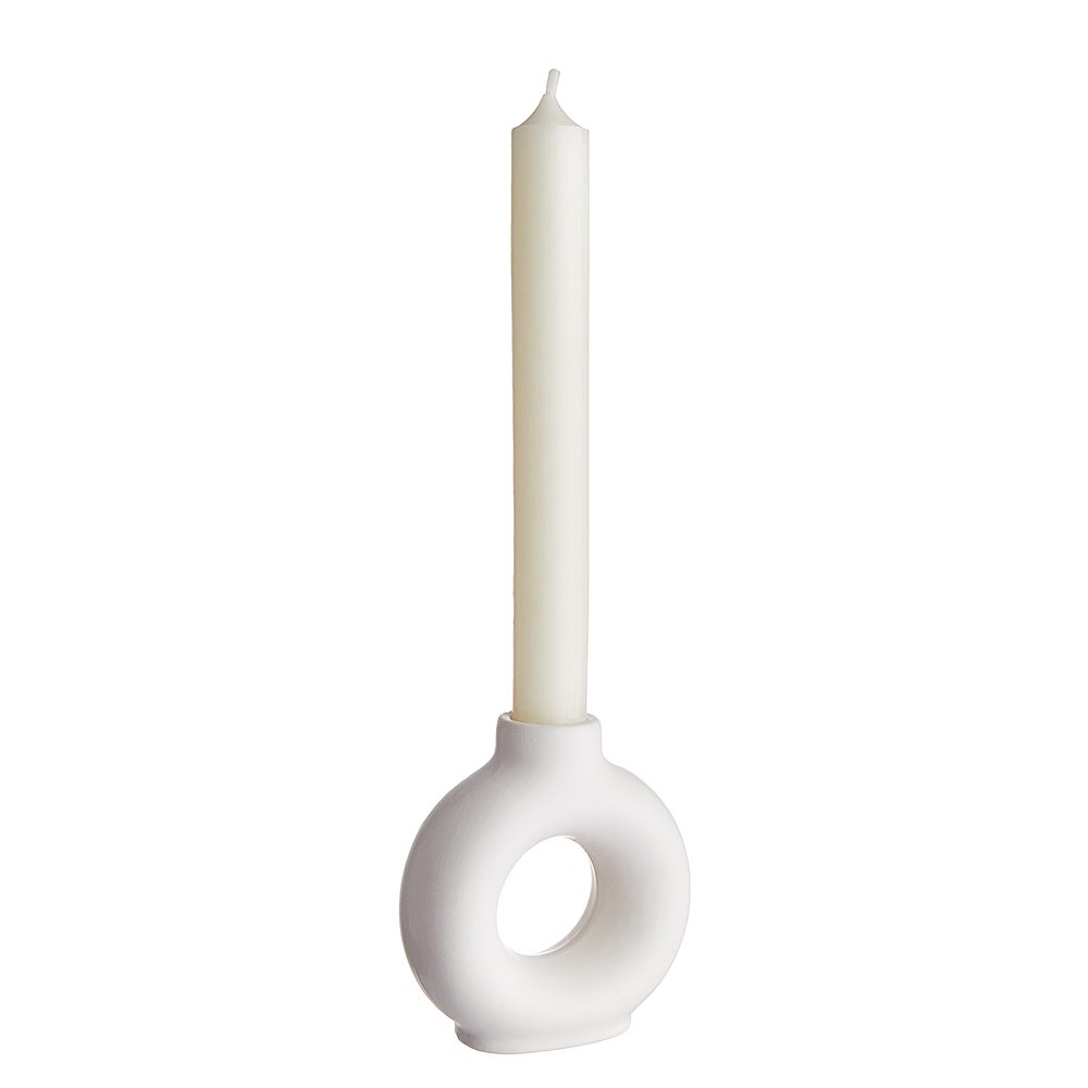 LOOP Svícen 9 cm - béžová