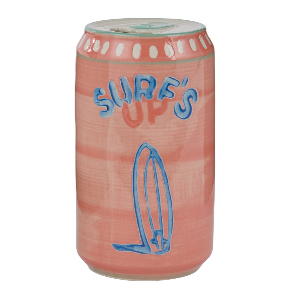 BEVERAGE Váza plechovka 12 cm - růžová