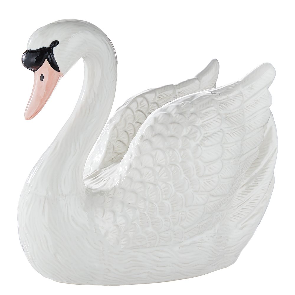 ODETTE Dekorace labuť 21 cm