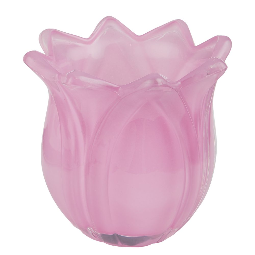 TULIP Svícen na čajovou svíčku - růžová