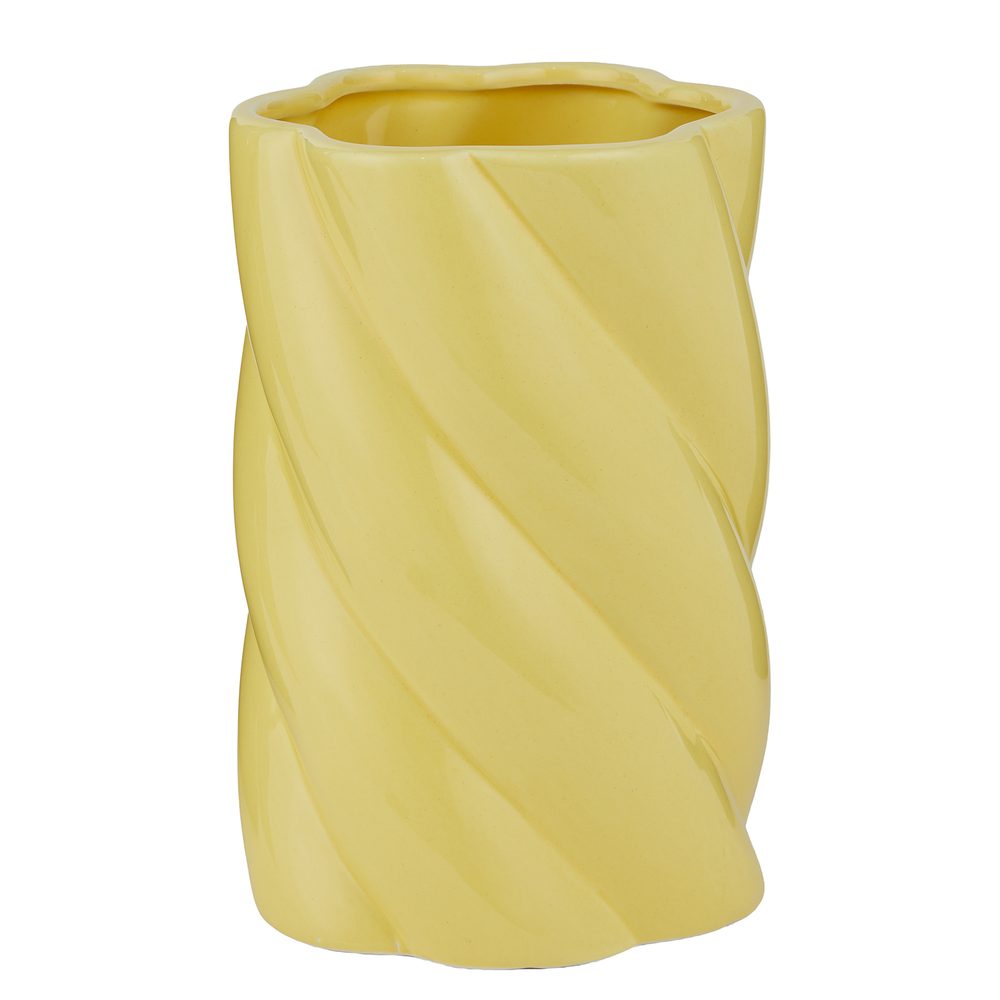 Levně FUSILLI Váza 22 cm - žlutá