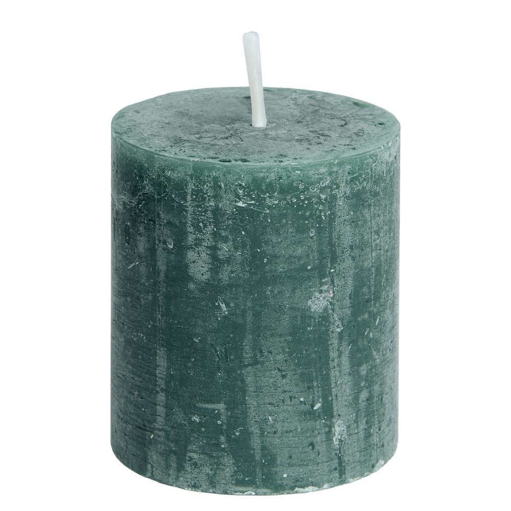 RUSTIC Svíčka 8 cm - tm. zelená