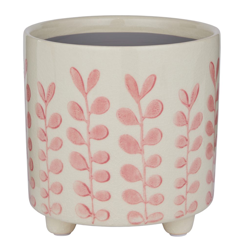 Levně NEW DELFT Květináč lístky 13,5 cm - růžová