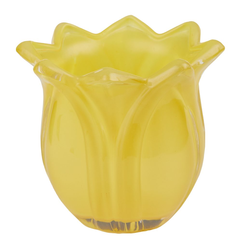 Fotografie TULIP Svícen na čajovou svíčku - žlutá