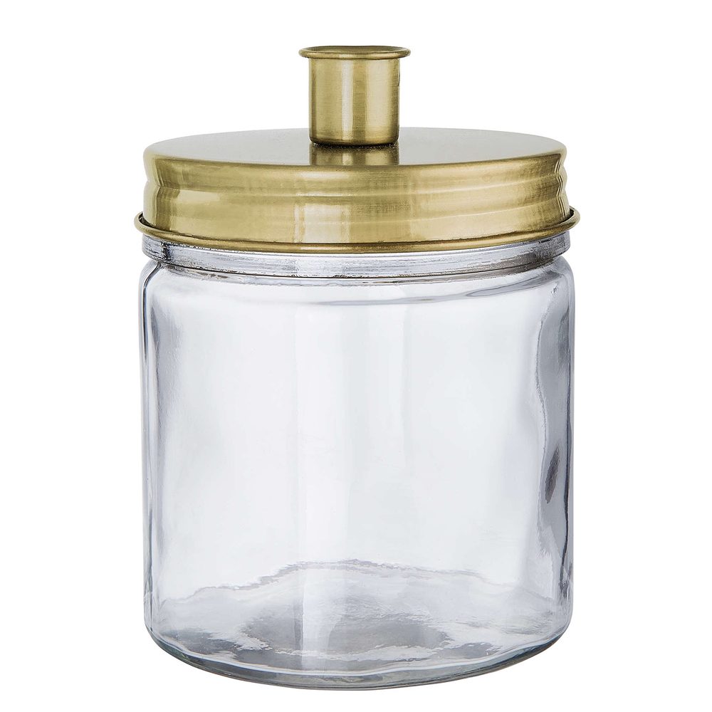 CANDLE JAR Sklenice se svícnem - zlatá