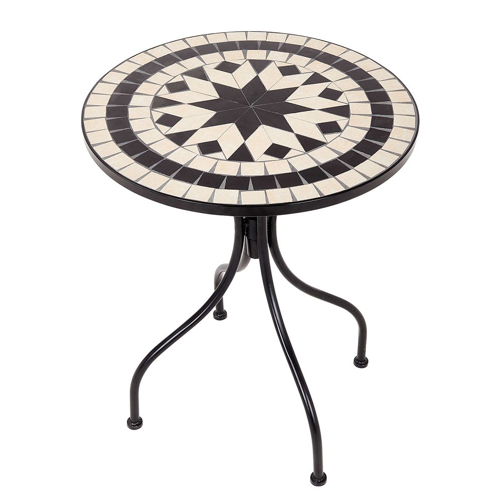 PALAZZO Zahradní stolek 55 cm - krémová/černá